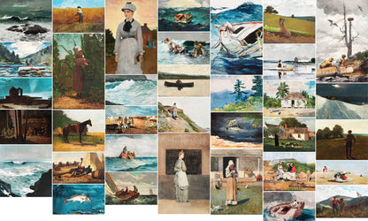Winslow Homer Oil & Watercolor Paintings Set 3 [35 Images]