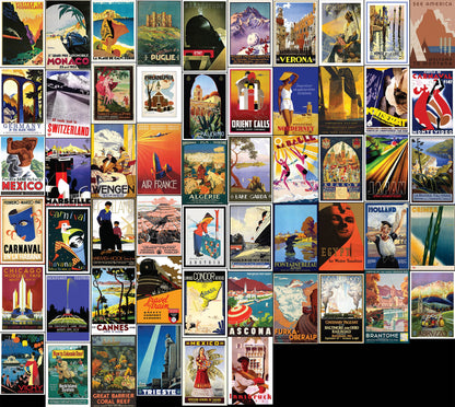 Vintage International Travel Posters Set 1 [56 Images]