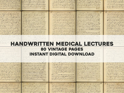 Handwritten Medical Lecture Pages [80 Images]