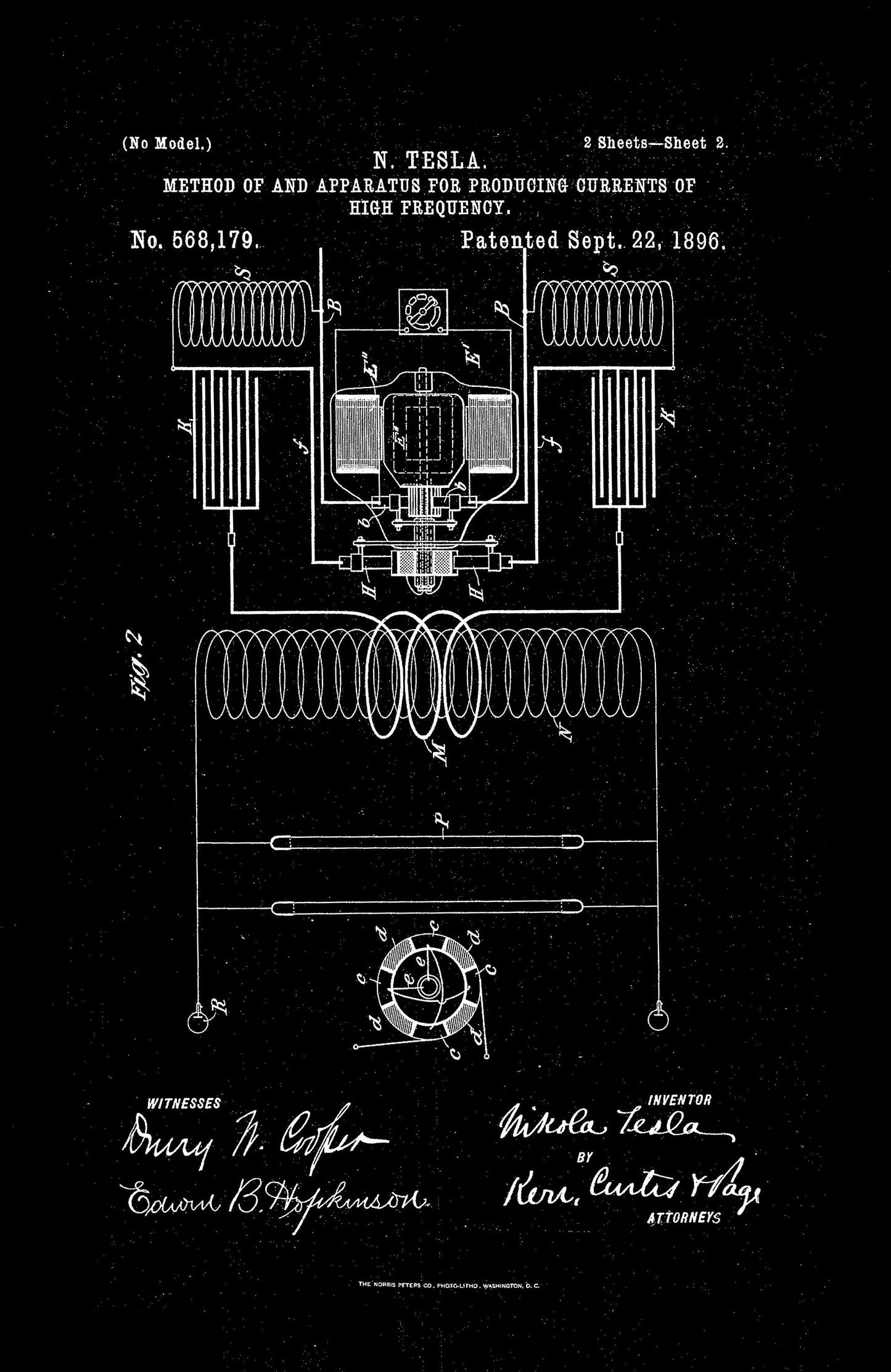 Nikola Tesla Engineering Patents & Inventions Black 126 [Images]