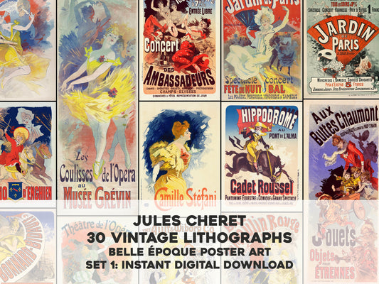 Jules Cheret Poster Advertisements Set 1 [30 Images]
