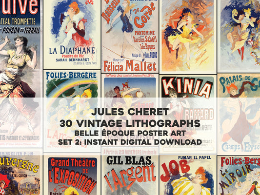 Jules Cheret Poster Advertisements Set 2 [30 Images]