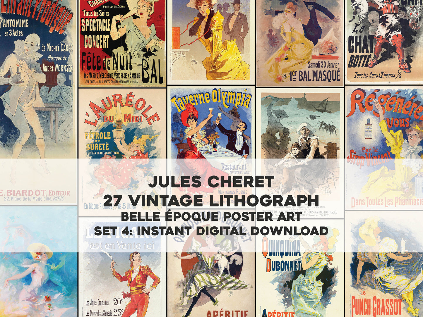 Jules Cheret Poster Advertisements Set 4 [27 Images]