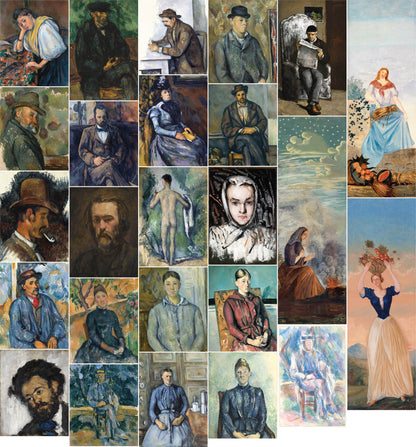 Paul Cezanne Post Impressionist Portrait Paintings Set 2 [26 Images]