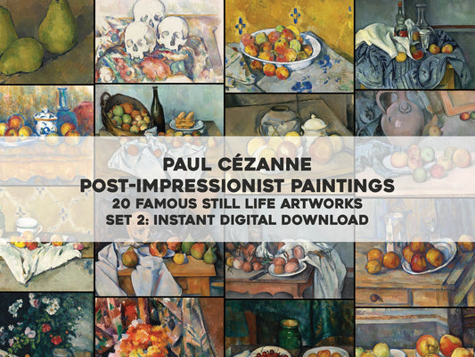 Paul Cezanne Post Impressionist Still Life Paintings Set 2 [20 Images]