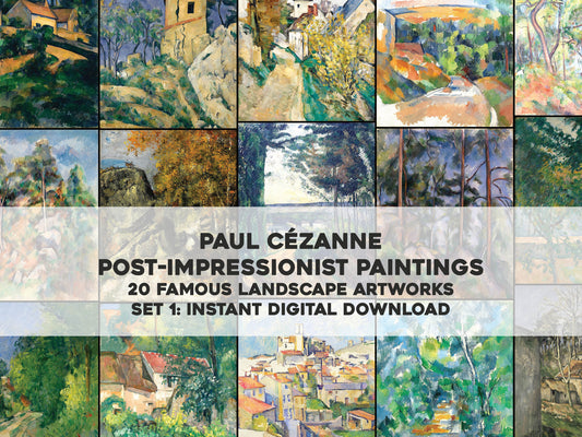 Paul Cezanne Post Impressionist Landscape & Scenery Paintings Set 1 [20 Images]