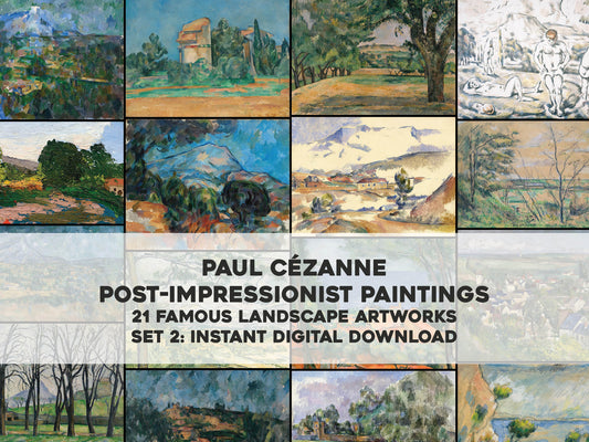 Paul Cezanne Post Impressionist Landscape & Scenery Paintings Set 2 [21 Images]