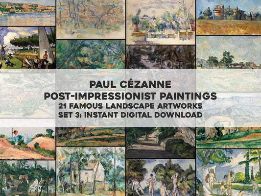 Paul Cezanne Post Impressionist Landscape & Scenery Paintings Set 3 [21 Images]