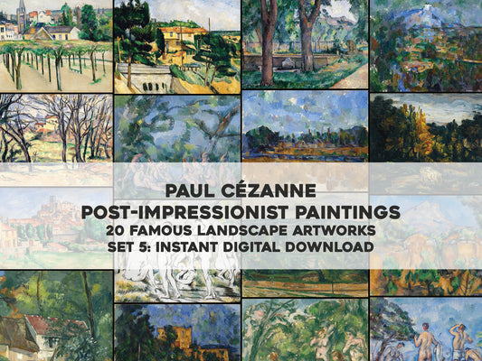 Paul Cezanne Post Impressionist Landscape & Scenery Paintings Set 5 [20 Images]