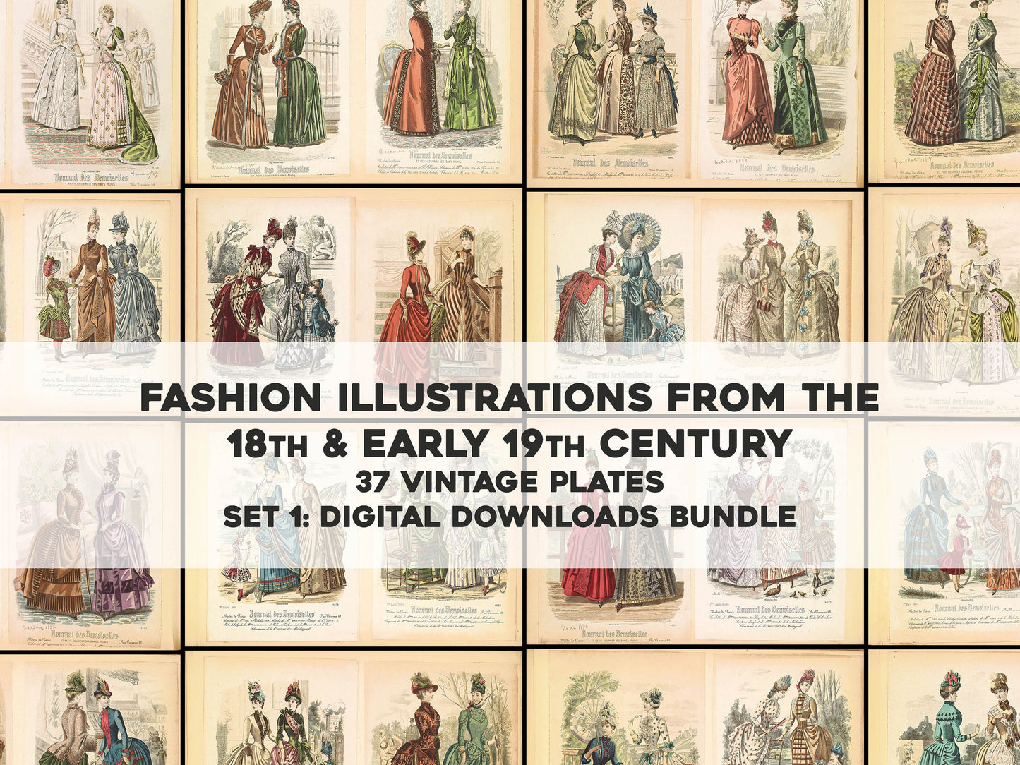 18th & 19th Century Fashion Plates Set 1 [37 Images]