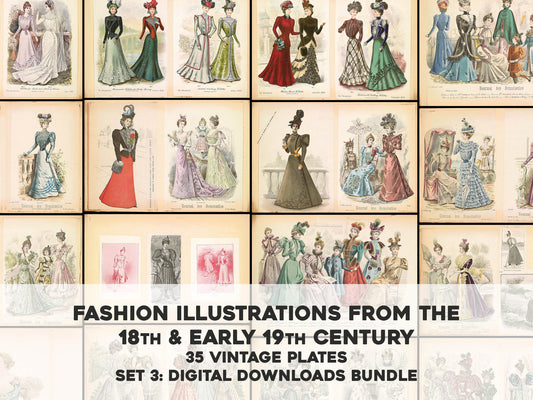 18th & 19th Century Fashion Plates Set 3 [35 Images]