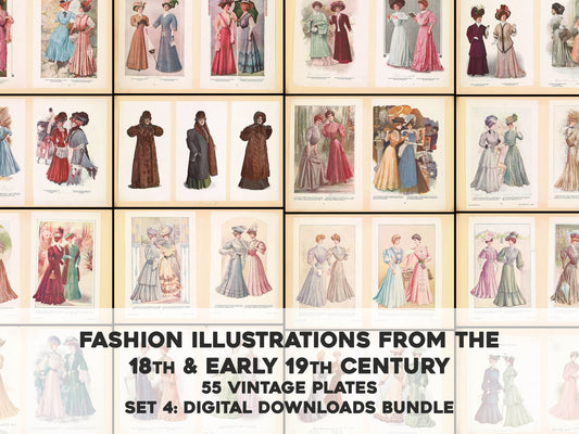 18th & 19th Century Fashion Plates Set 4 [55 Images]