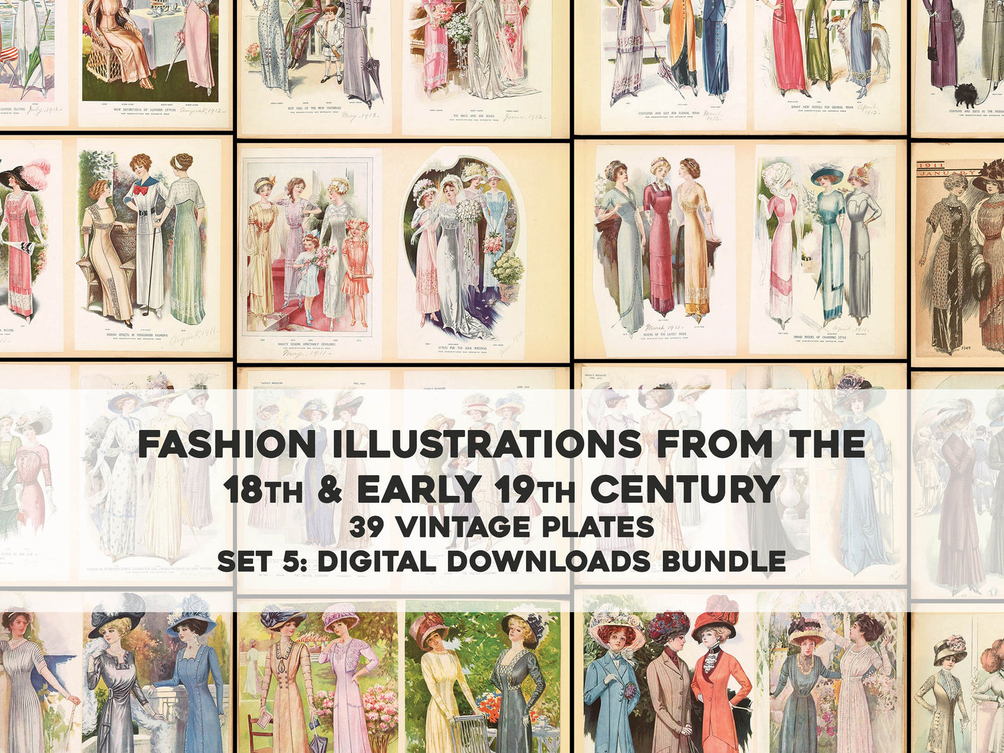18th & 19th Century Fashion Plates Set 5 [39 Images]