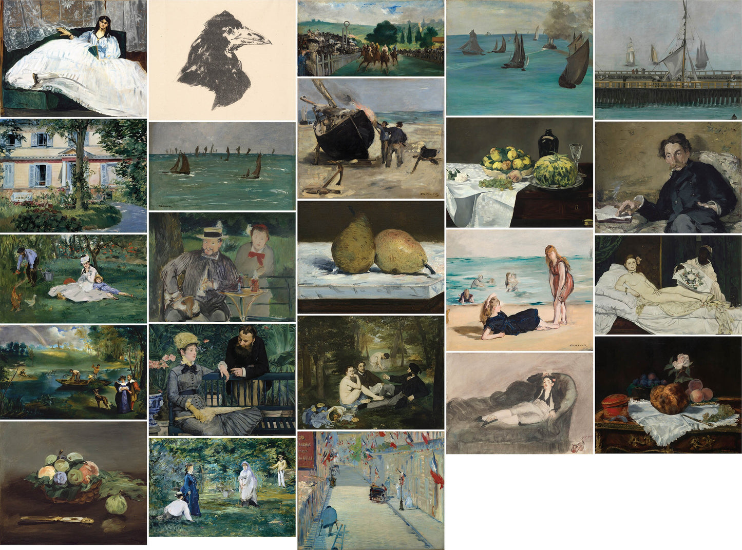 Edouard Manet Impressionist Paintings Set 1 [23 Images]