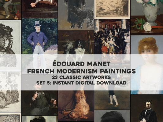 Edouard Manet Impressionist Paintings Set 5 [23 Images]