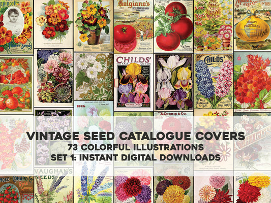Vintage Seed Catalogue Covers Set 1 [73 Images]