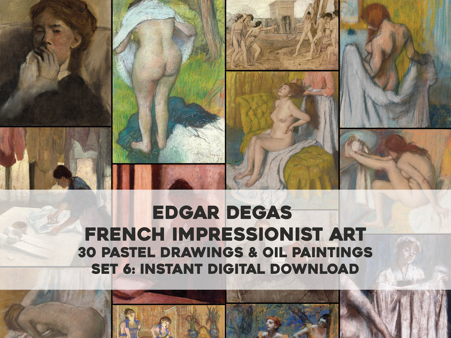 Edgar Degas Impressionist Paintings Set 6 [30 Images]