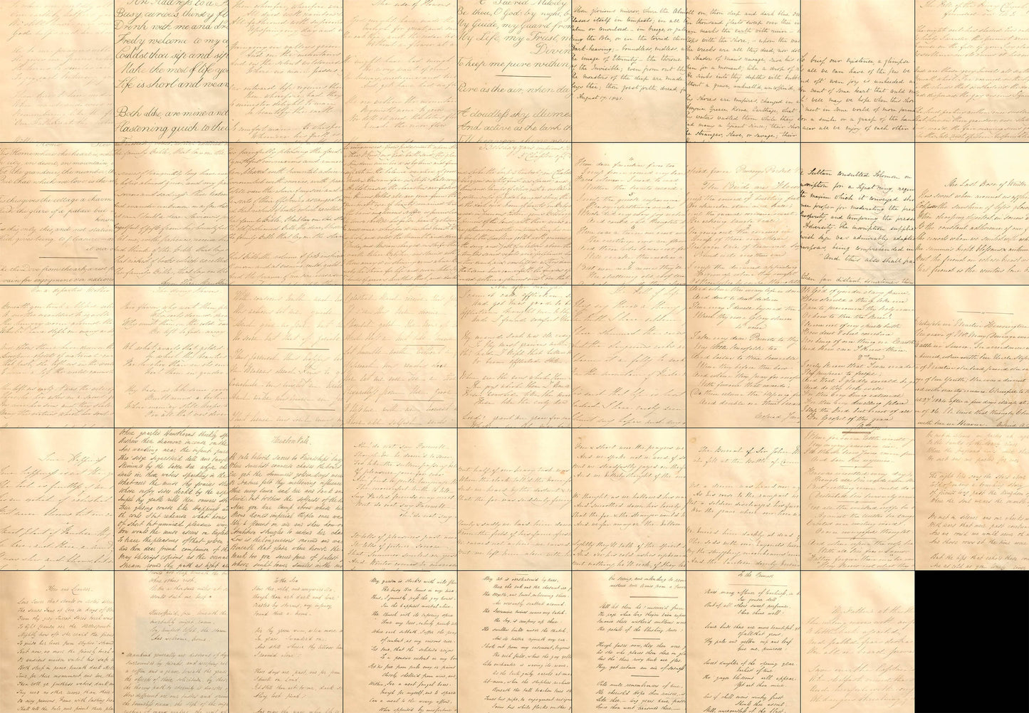 Handwritten Manuscript Poetry [44 Images]