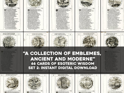 Ancient & Modern Emblems Moral and Divine Lotteries Set 2 [66 Images]