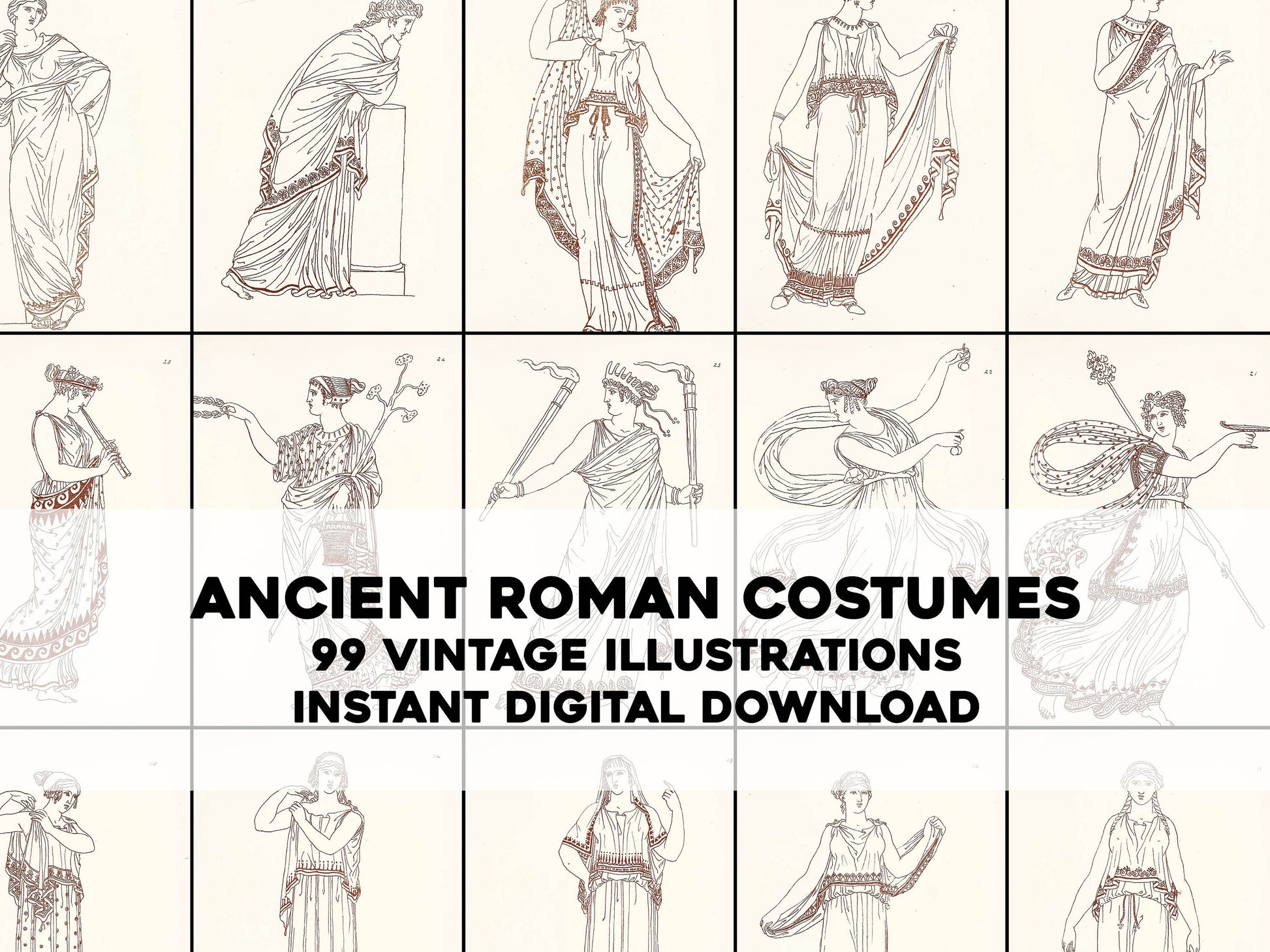 Ancient Greek Female Costume | Illustrated Book Images - CleanArchives Ancient Greek Female Costume | Illustrated Book Images - CleanArchives