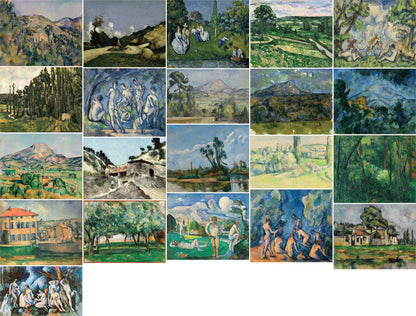 Paul Cezanne Post Impressionist Landscape & Scenery Paintings Set 4 [21 Images]