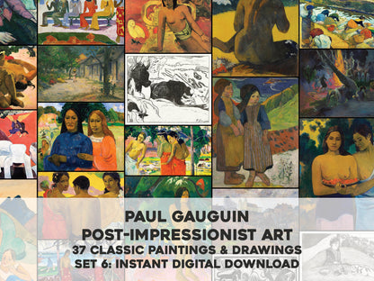 Paul Gauguin Post Impressionist Paintings Set 6 [37 Images]
