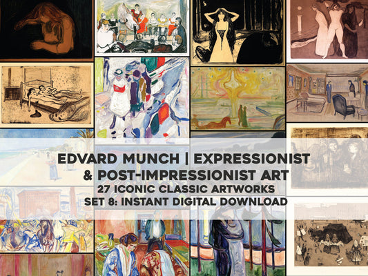 Edvard Munch Symbolist Artworks Set 8 [27 Images]
