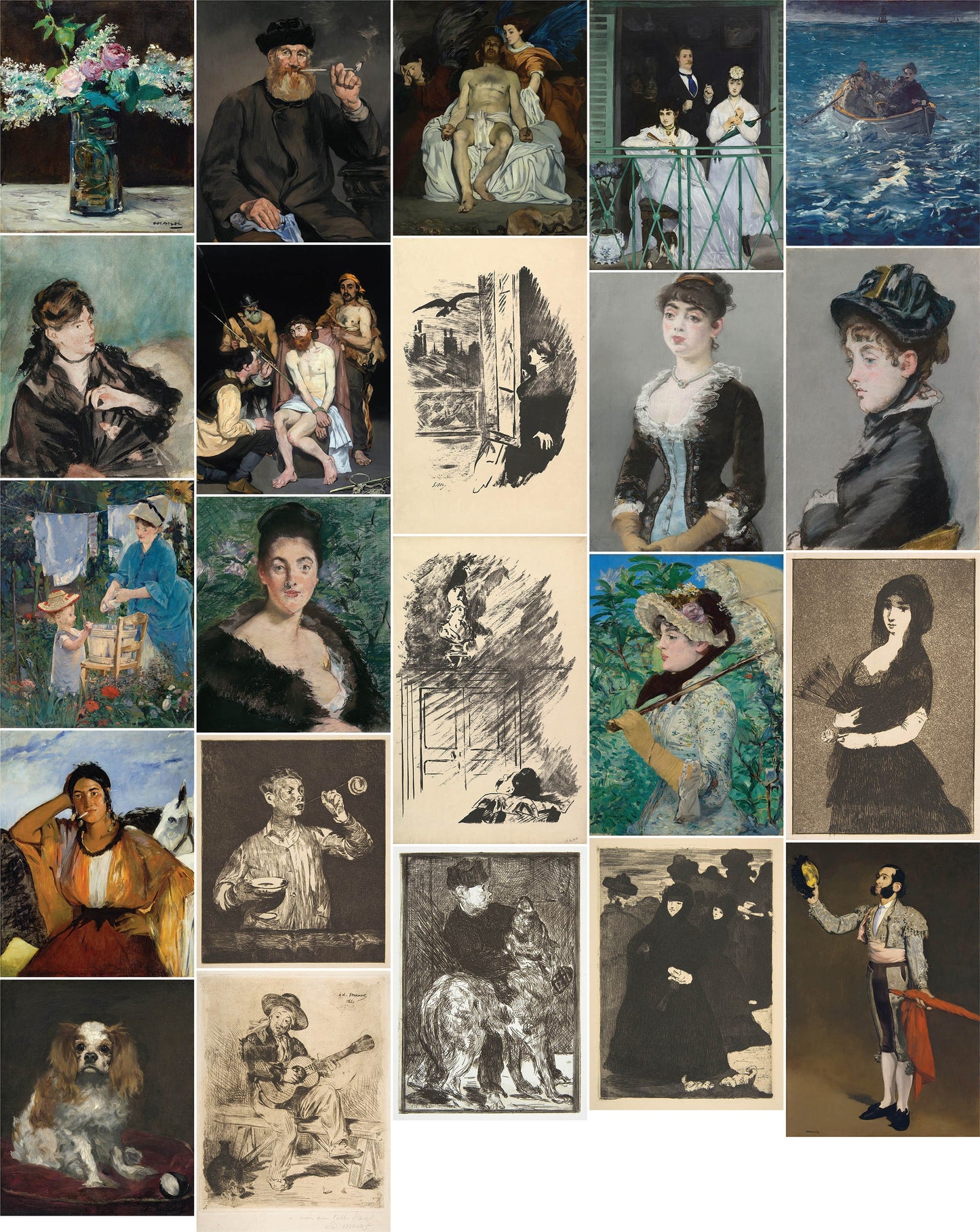 Edouard Manet Impressionist Paintings Set 3 [22 Images]