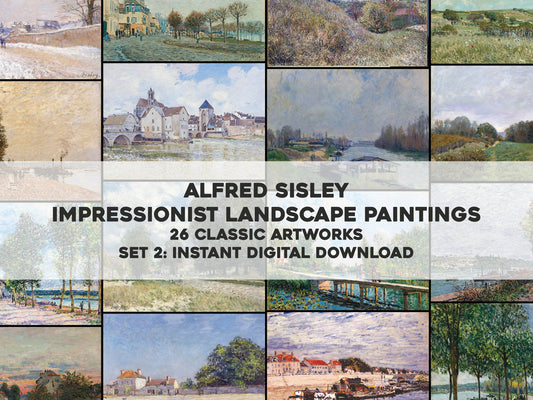 Alfred Sisley Impressionist Paintings Set 2 [26 Images]