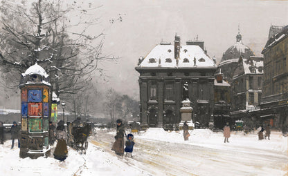 Eugène Galien-Laloue Paris in Autumn & Winter Paintings Set 1 [36 Images]