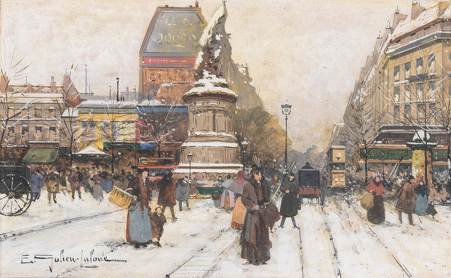 Eugène Galien-Laloue Paris in Autumn & Winter Paintings Set 1 [36 Images]