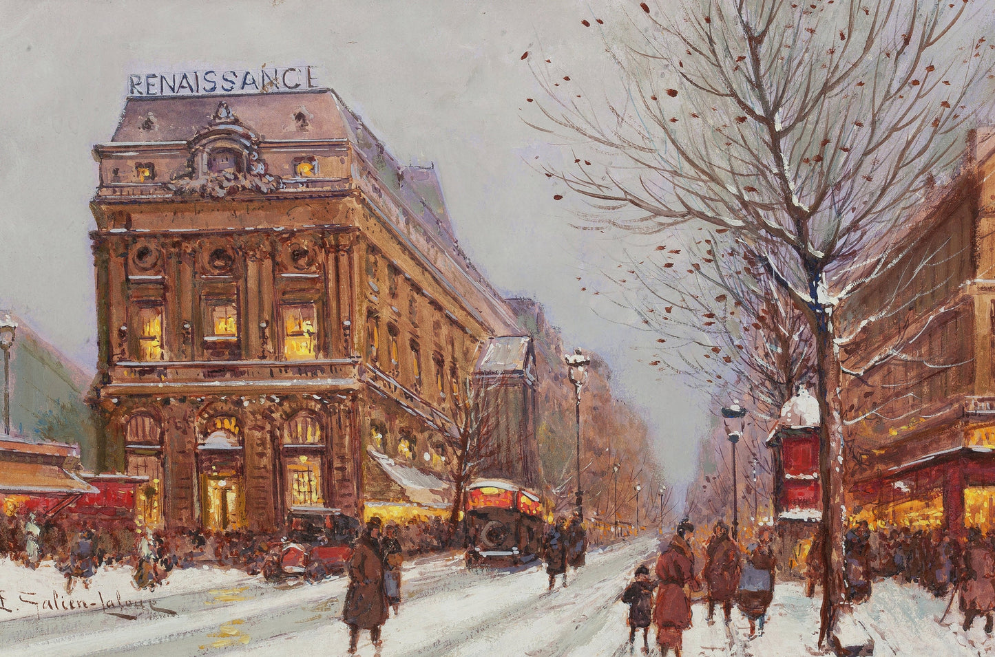 Eugène Galien-Laloue Paris in Autumn & Winter Paintings Set 1 [36 Images]