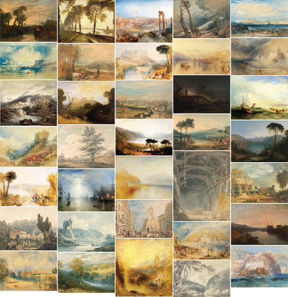 J M W Turner Watercolor & Oil Landscape Paintings Set 2 [35 Images]