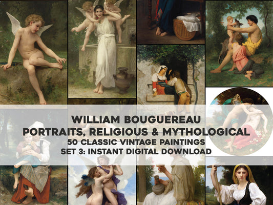 William Bouguereau Neo Classical Paintings Set 3 [50 Images]