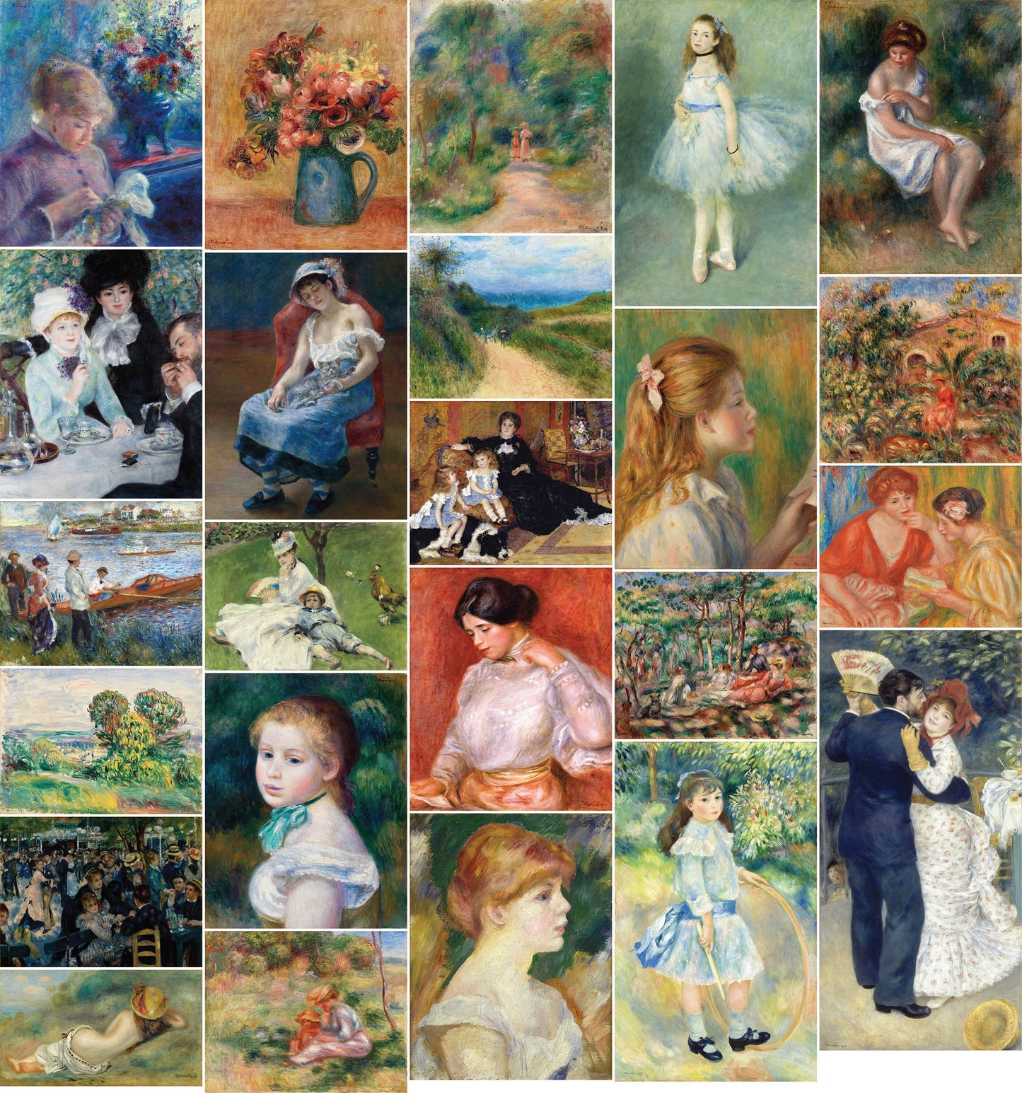 Pierre Renoir Impressionist Paintings Set 6 [24 Images]