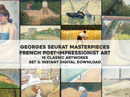 Georges Seurat Neo Impressionist Paintings Set 3 [15 Images]