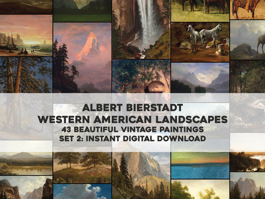 Albert Bierstadt Western Landscape Paintings Set 2 [43 Images]