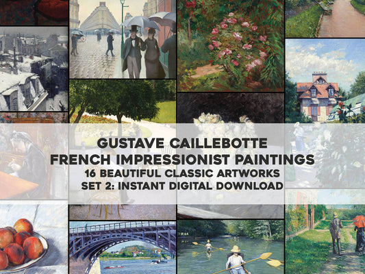 Gustave Caillebotte Impressionist Paintings Set 2 [16 Images]