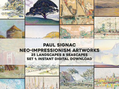 Paul Signac Neo Impressionist Paintings Set 1 [25 Images]