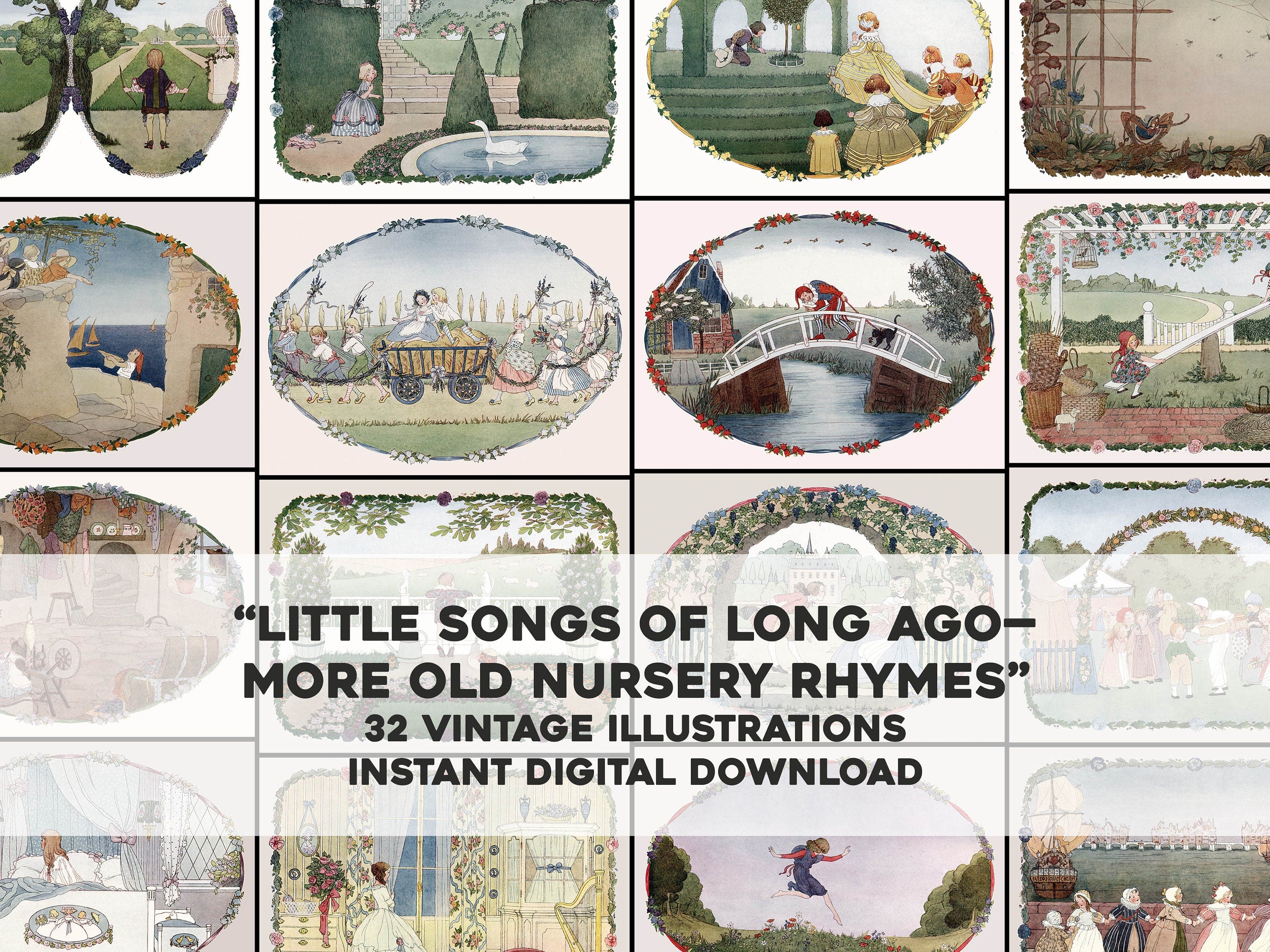 Little Songs of Long Ago Nursery Rhymes | Illustrated Book Images