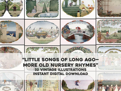 Little Songs of Long Ago Nursery Rhymes [32 Images]