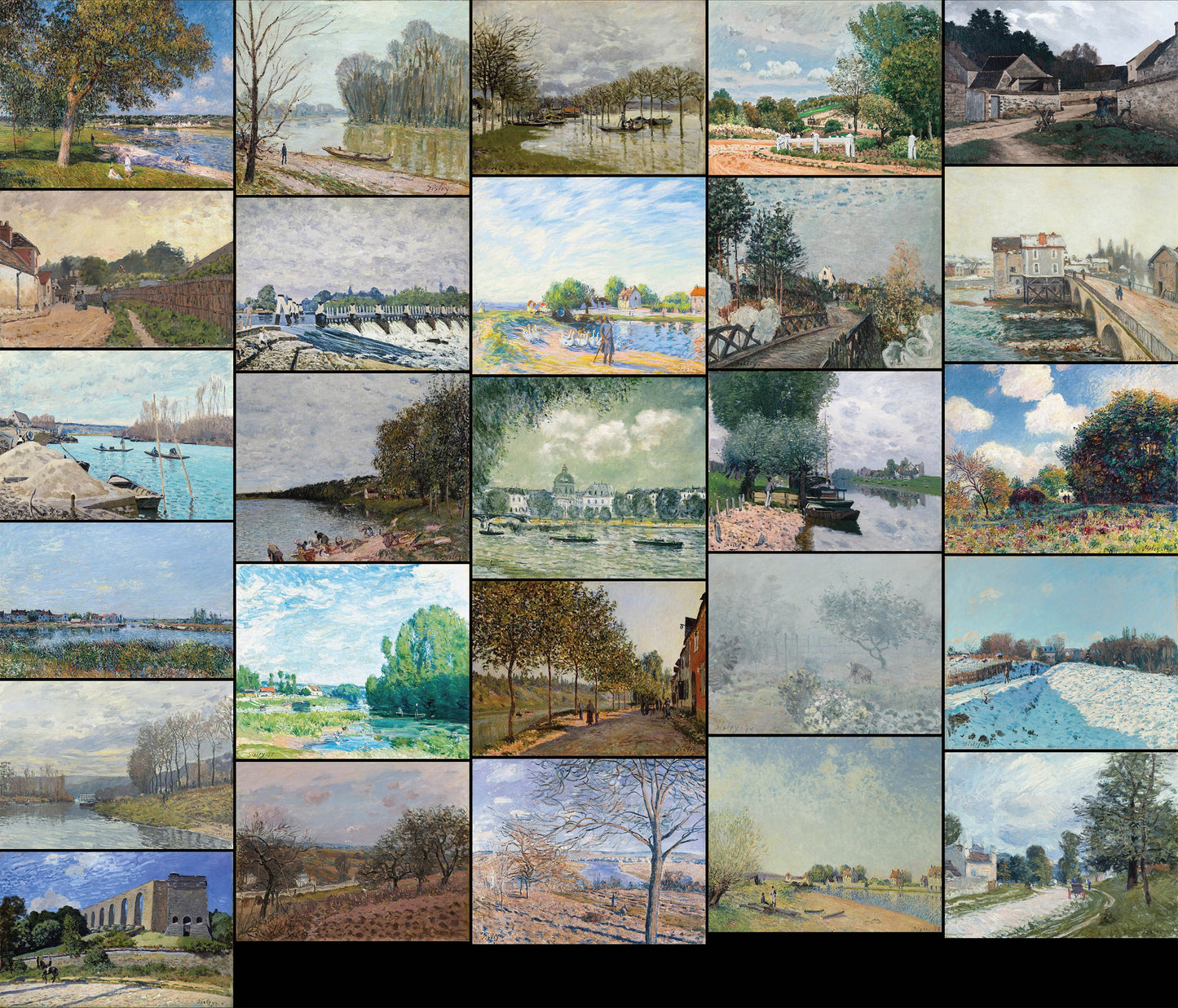 Alfred Sisley Impressionist Paintings Set 1 [26 Images]