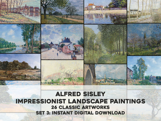 Alfred Sisley Impressionist Paintings Set 3 [26 Images]