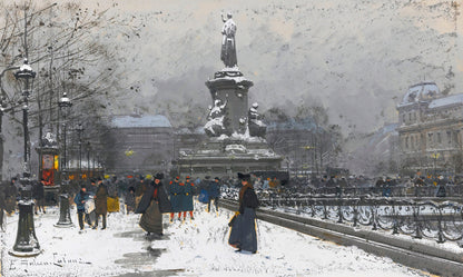 Eugène Galien-Laloue Paris in Autumn & Winter Paintings Set 1 [36 Images]