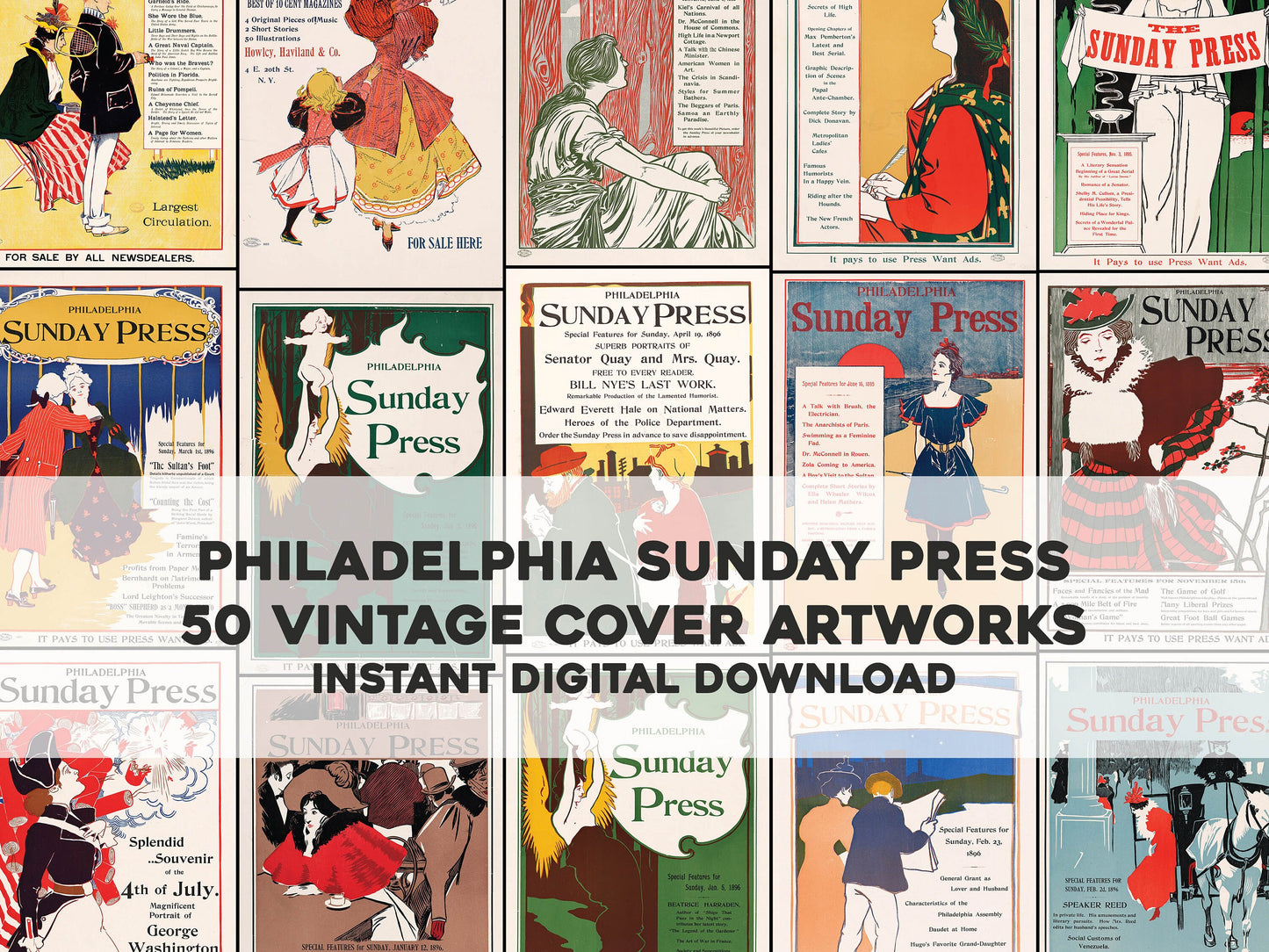 Philadelphia Sunday Press Newspaper Covers [50 Images]