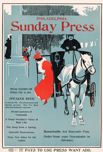 Philadelphia Sunday Press Newspaper Covers [50 Images]