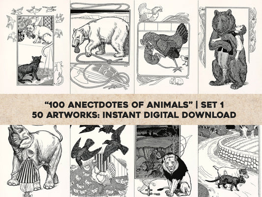 A Hundred Anecdotes of Animals Set 1 [50 Images]