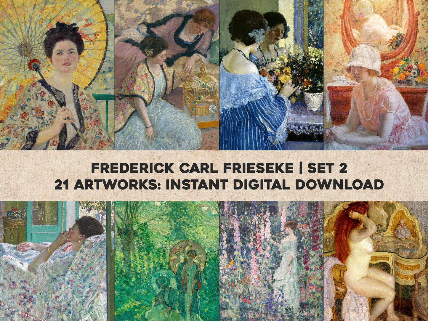 Frederick Frieseke Impressionist Paintings Set 2 [21 Images]