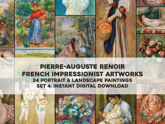 Pierre Renoir Impressionist Paintings Set 4 [24 Images]