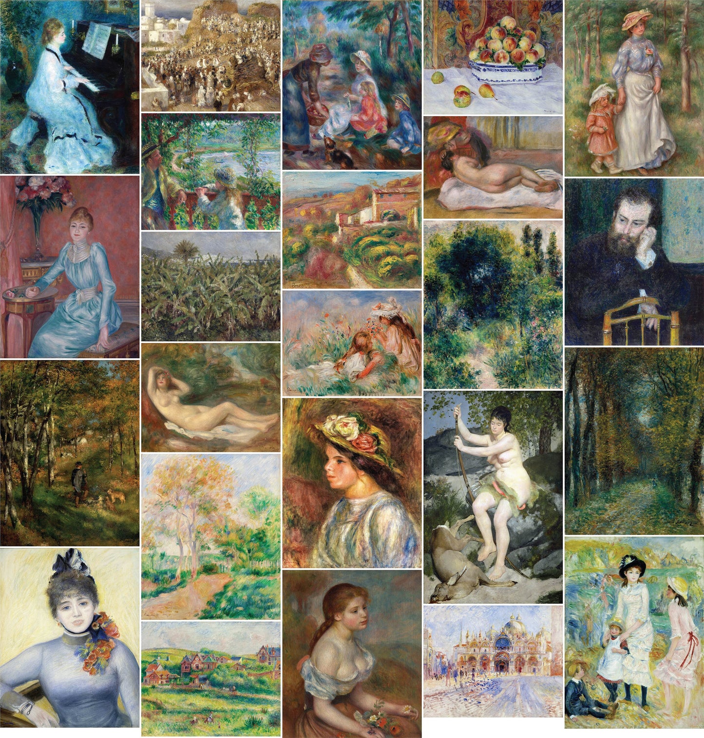 Pierre Renoir Impressionist Paintings Set 5 [24 Images]